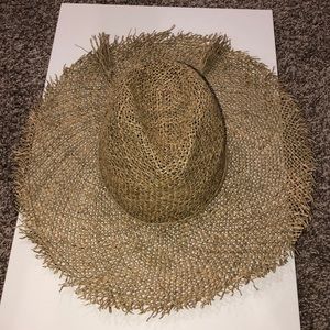 Sunnydip Fray Fedora Olive & Pique Straw Hat